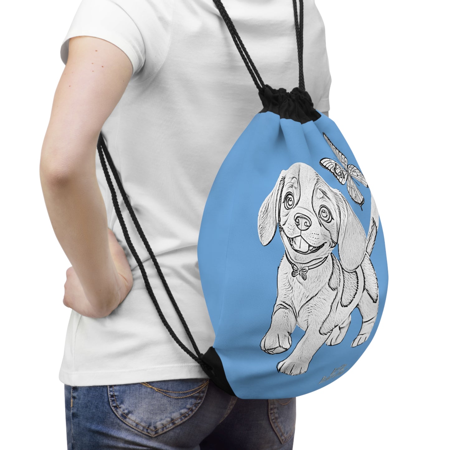 Drawstring Bag -- Lou & Butterfly
